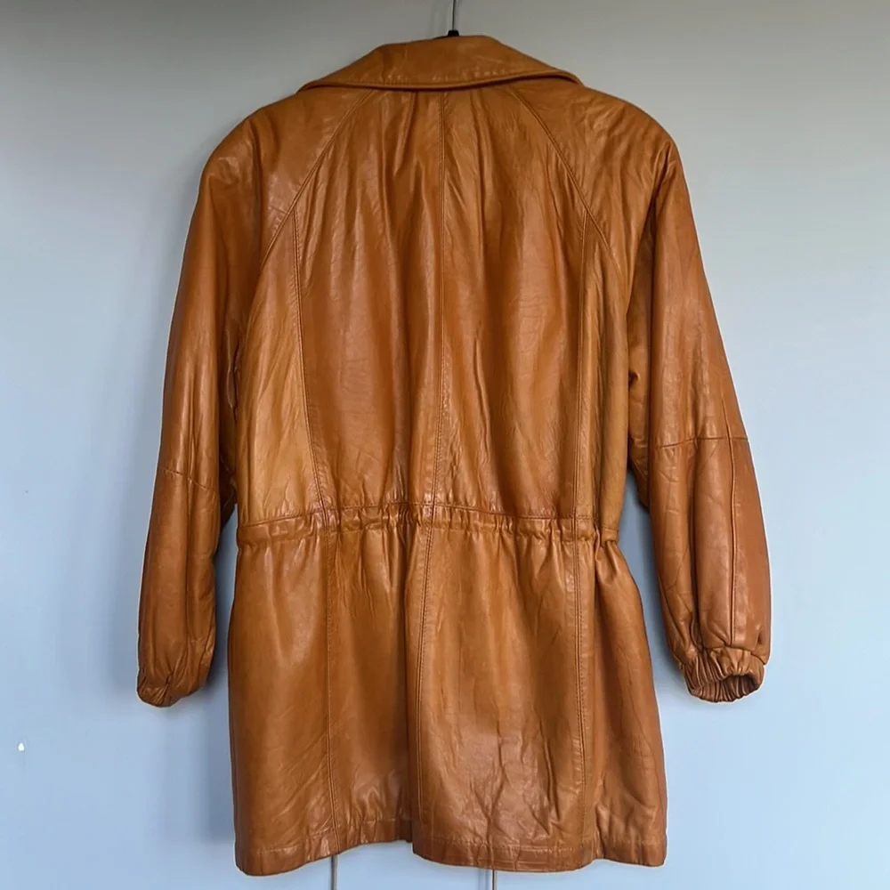 Vintage Damselle New York Brown Leather Jacket. Unisex XS (Wmns M) - Picture 6 of 8